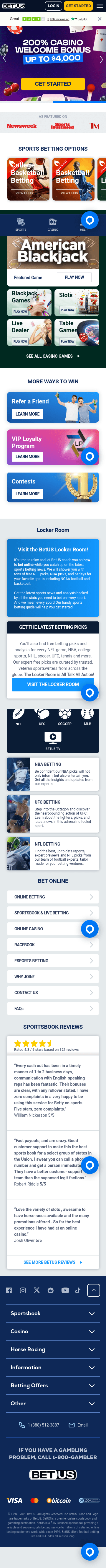 BetUS mobile